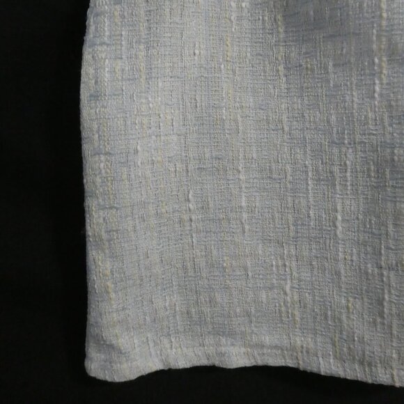 Unbranded | 12.5 inch waist measured | Elegant Light Blue Tweed Midi Skirt - Picture 12 of 14